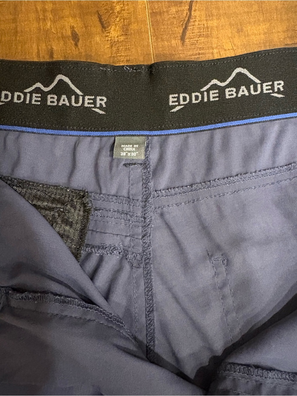 Eddie Bauer Men's Blue Technical Stretch Hiking & Travel Pants | Slate Blue - Picture 5 of 10